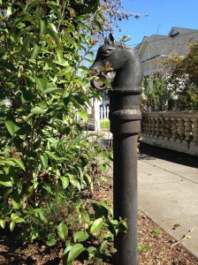 D Street hitching post